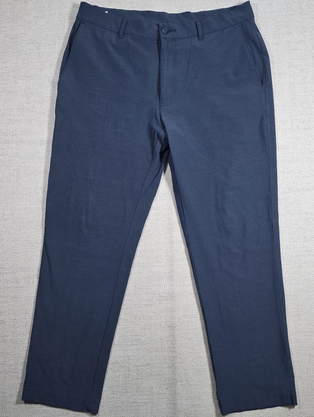 Callaway Men's Performance Golf Pants Blue Textured 34x30 Stretch Flat Front